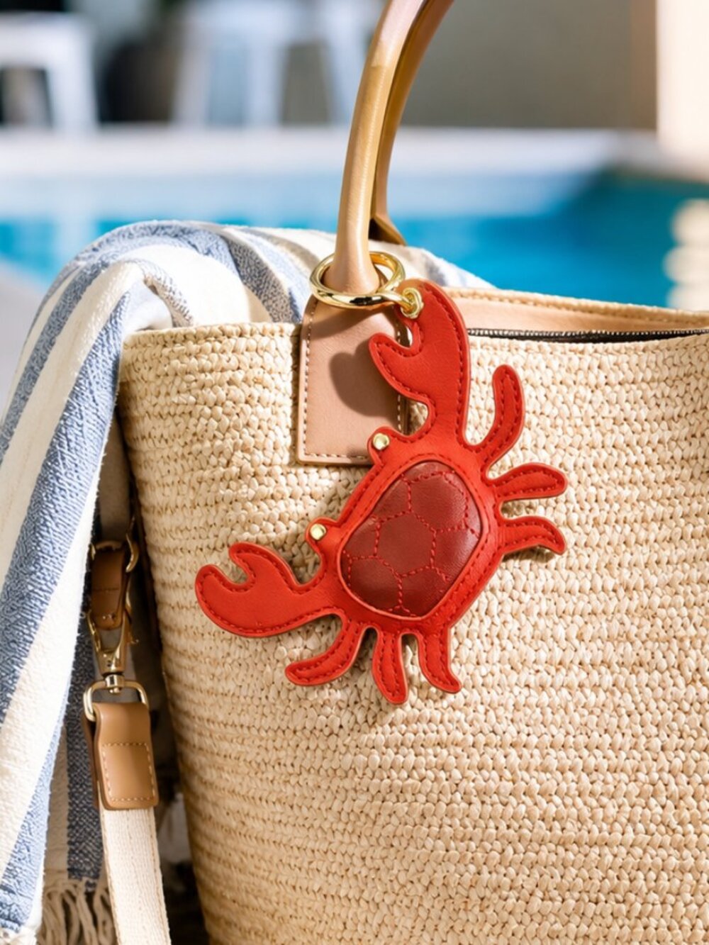 Red Crab Bag Charm, Keychain